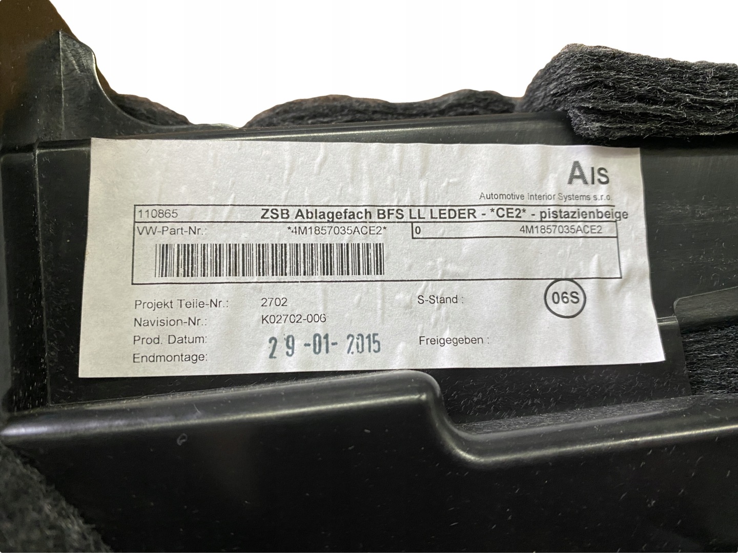 AUDI Q7 4M pretinac suvozača suvozača 4M1857035A