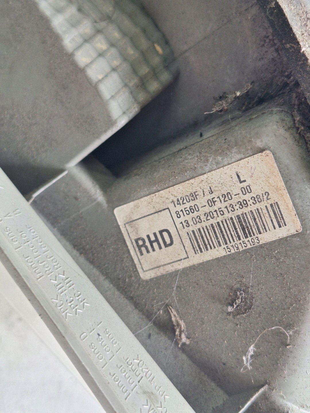 TOYOTA VERSO LIFT 14-17 light rear part left UK