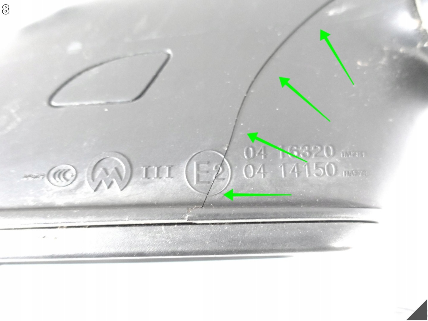 VW PASSAT B8 3G0 14-23 mirror cover indicator support right EU 6 PIN