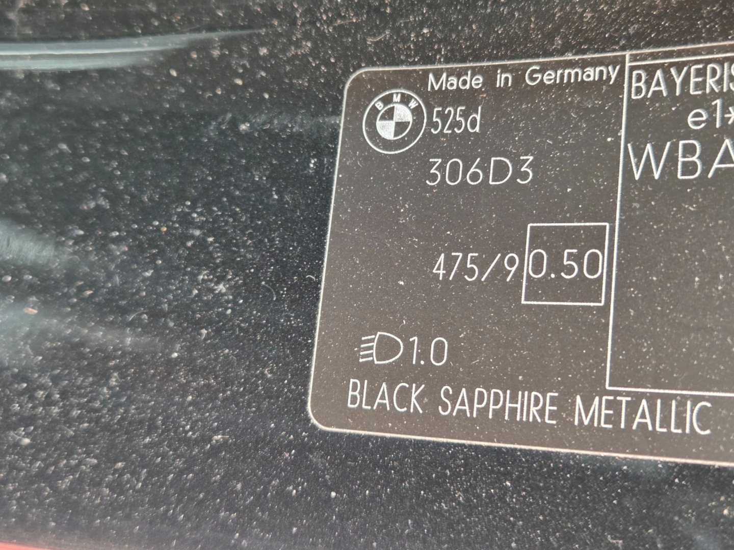 parafango sinistra anteriore BMW E60 E61 BLACK SAPPHIRE