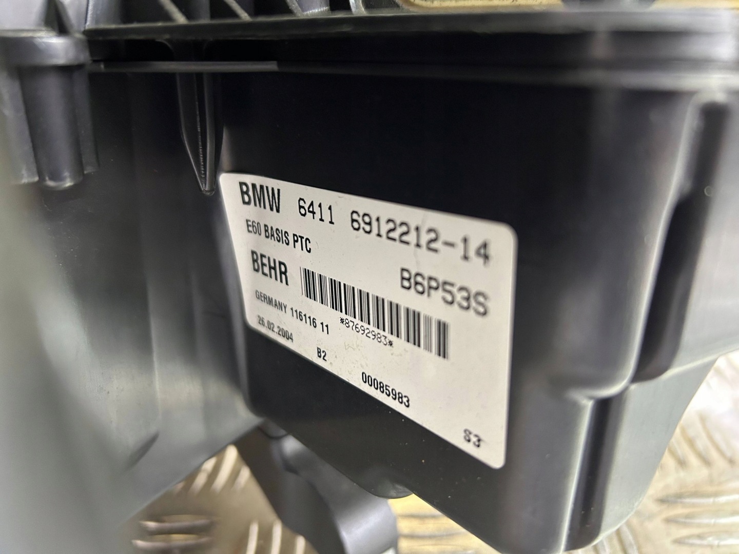 heater BMW 5 E60 E61 2004 6918845
