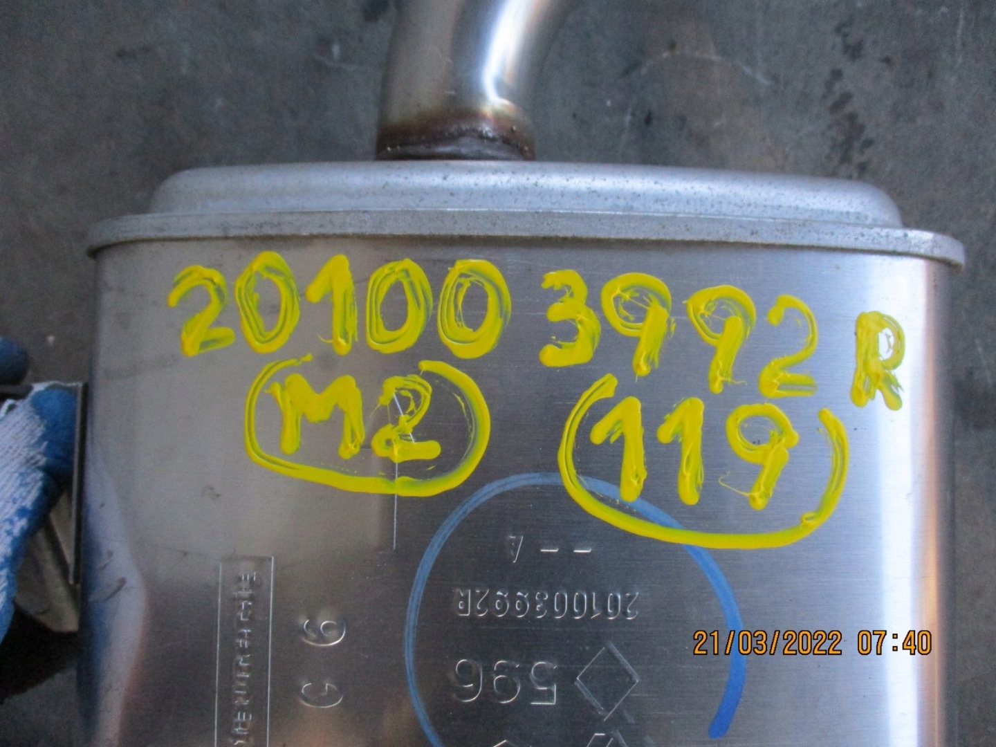 muffler, exhaust RENAULT MEGANE IV 201003992R