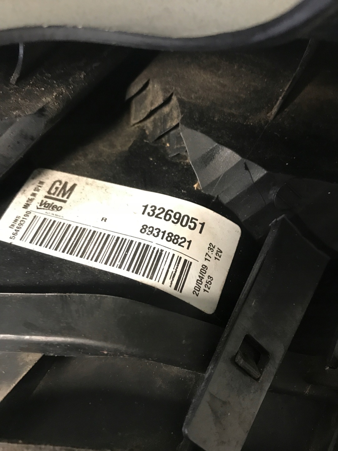 light right rear part OPEL CORSA D 5D 13269051