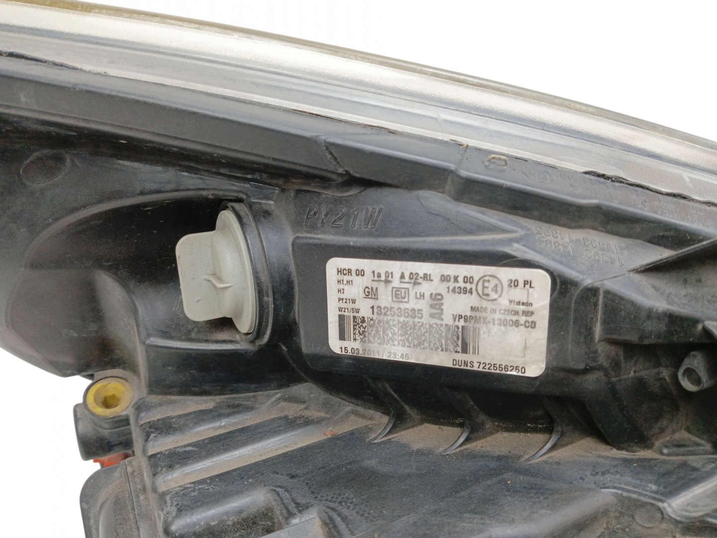 light REFLEKTOR left front OPEL MERIVA B (2010-2013) 13253635 EUROPA