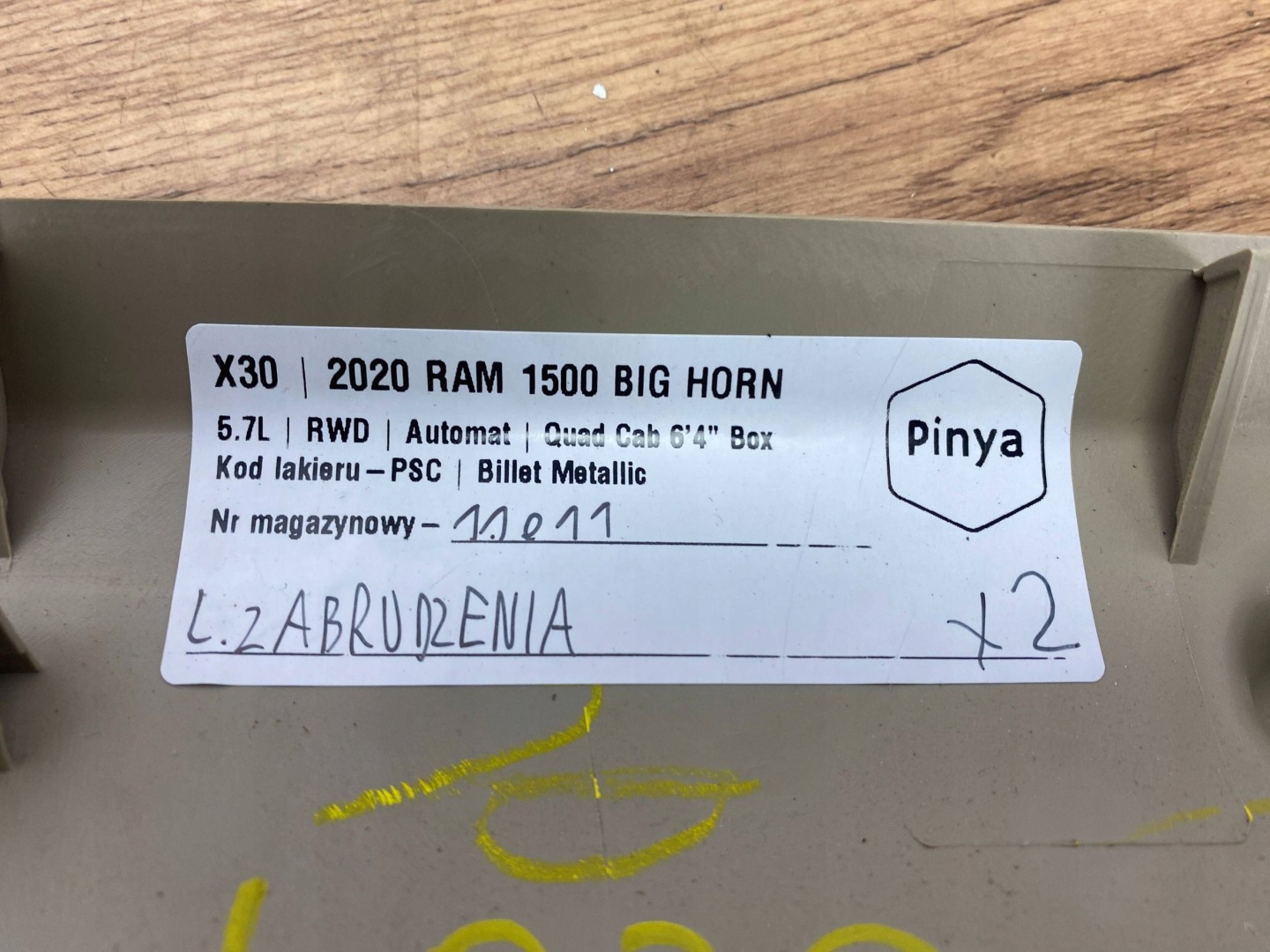 Blende Abdeckung slupka A Dodge Ram 1500 2019+