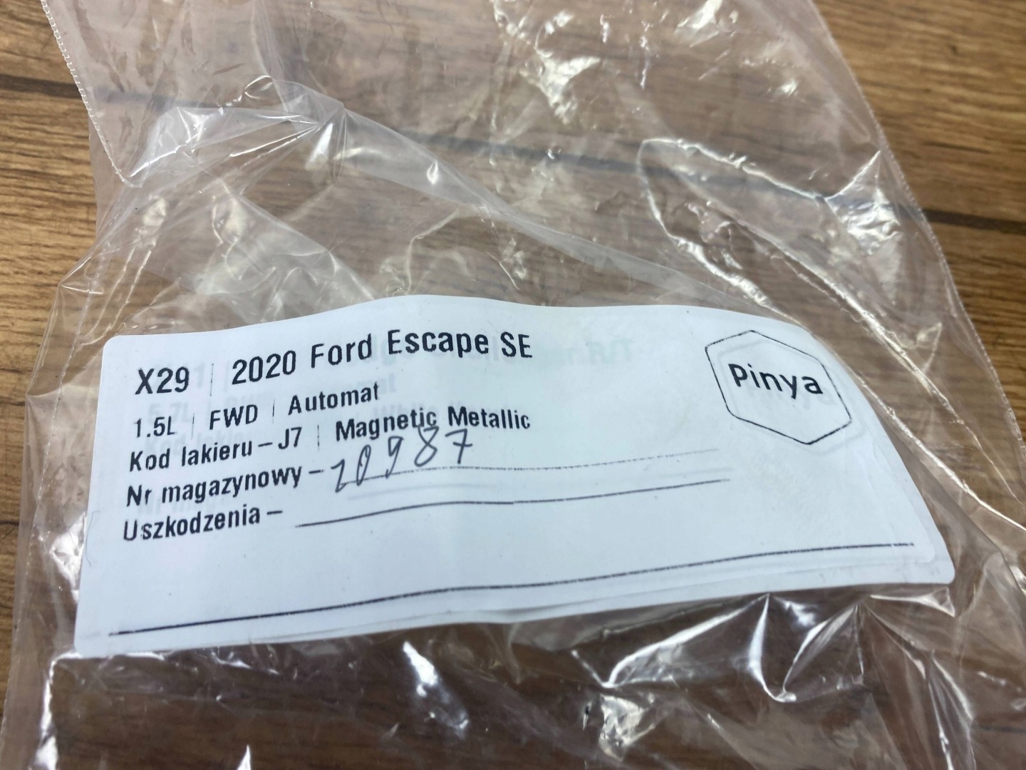 RIVESTIMENTO di sicurezza posteriore Ford Escape IV 2020