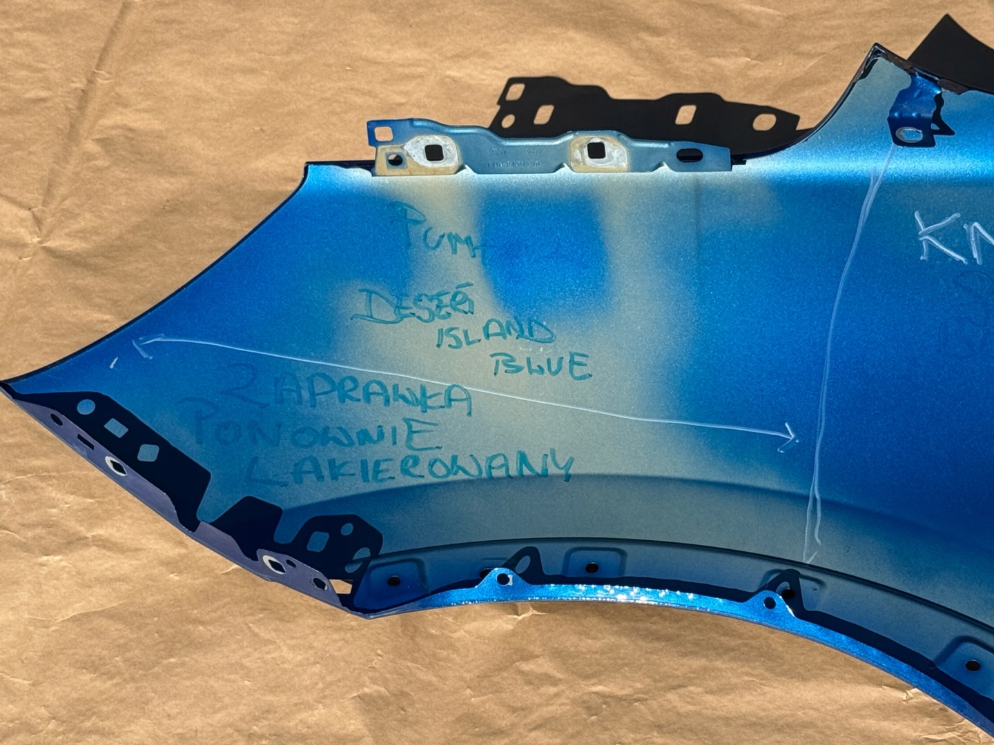 FORD PUMA MK2 2019-2025 fender right front DESERT ISLAND BLUE