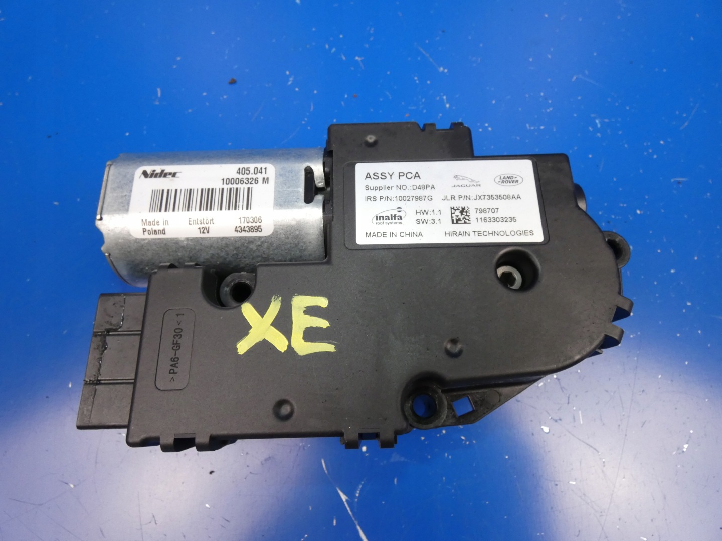 JAGUAR XE X760 XF X260 Motor Schiebedach