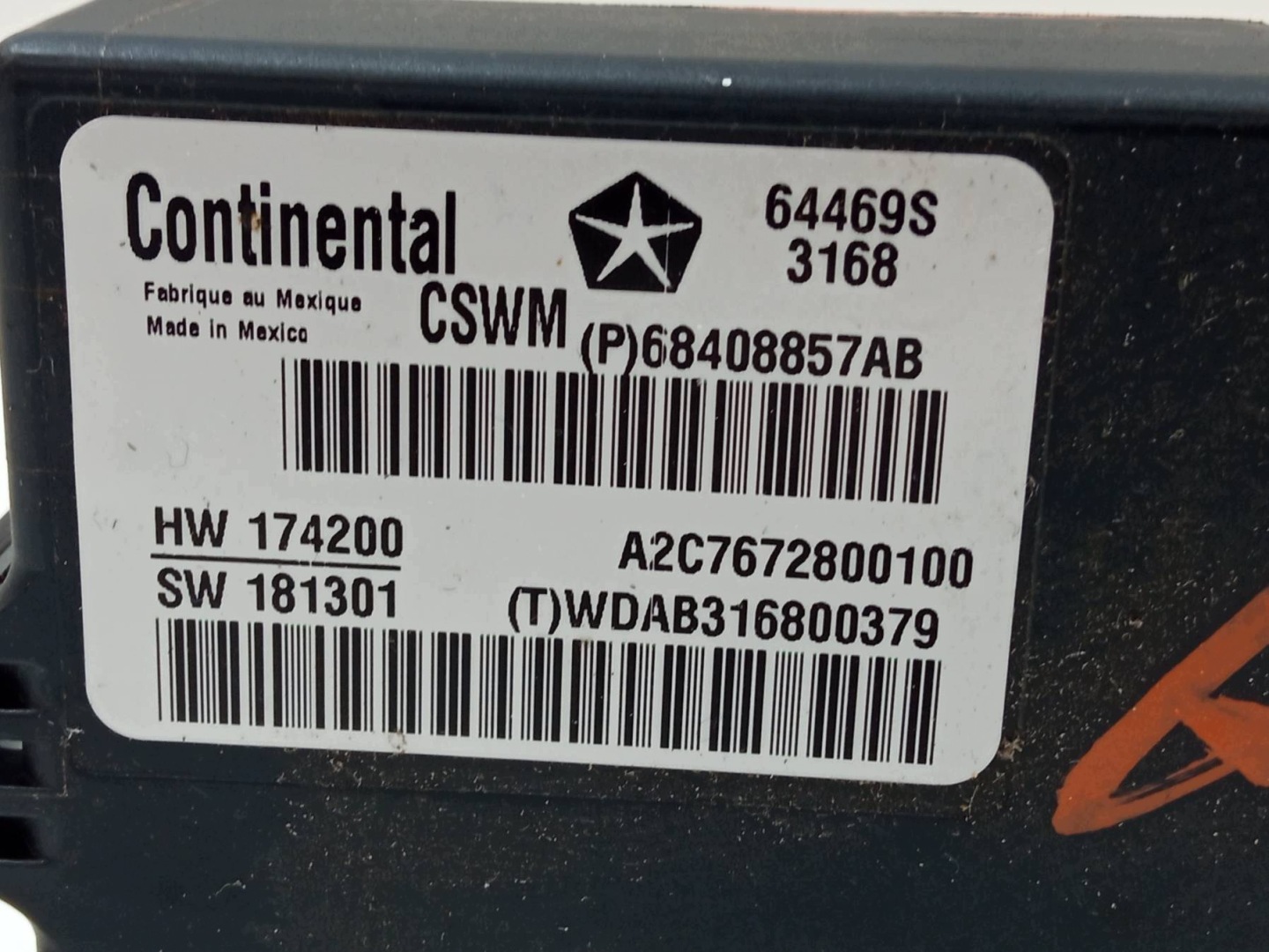 module siège 68408857AB Dodge Durango III (2010- )