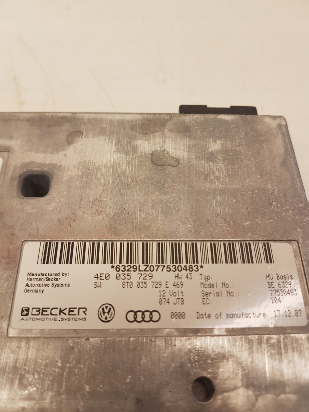 control unit module MMI AUDI A6C6 4E0035729 8T0035729E