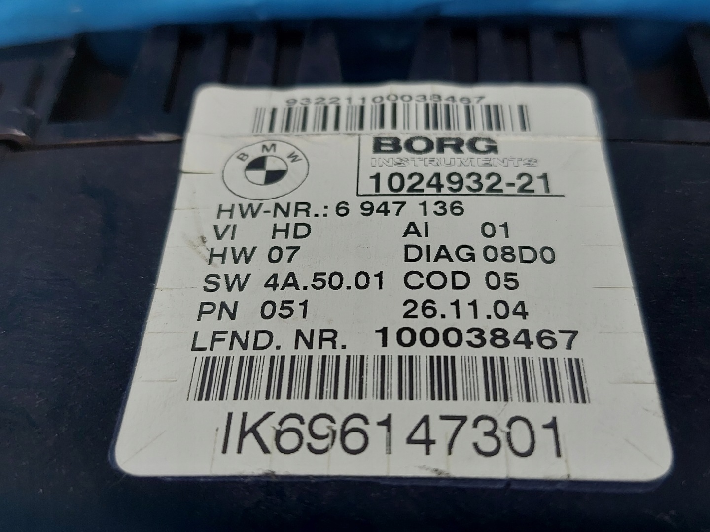 dials clock BMW 1 E87 116i 102493221