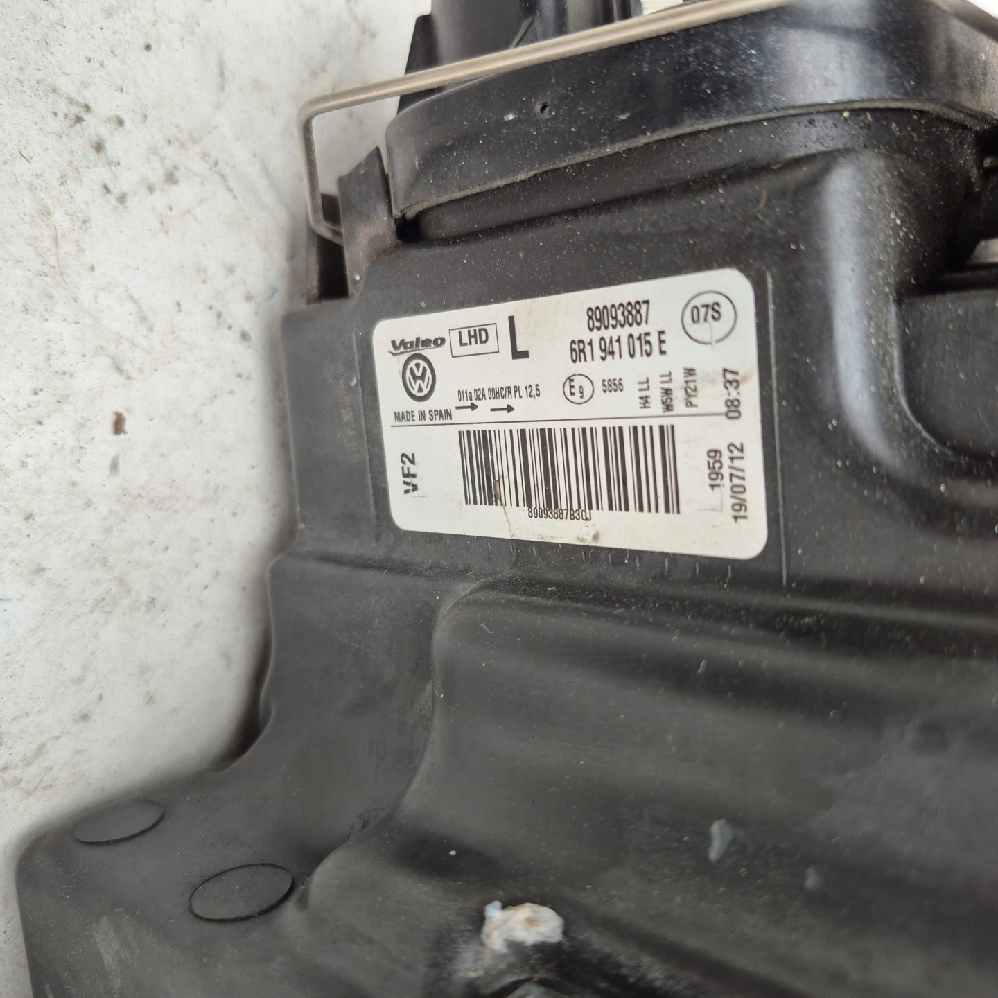 VW POLO V 5 6R 09-14 light left front front 6R1941015E