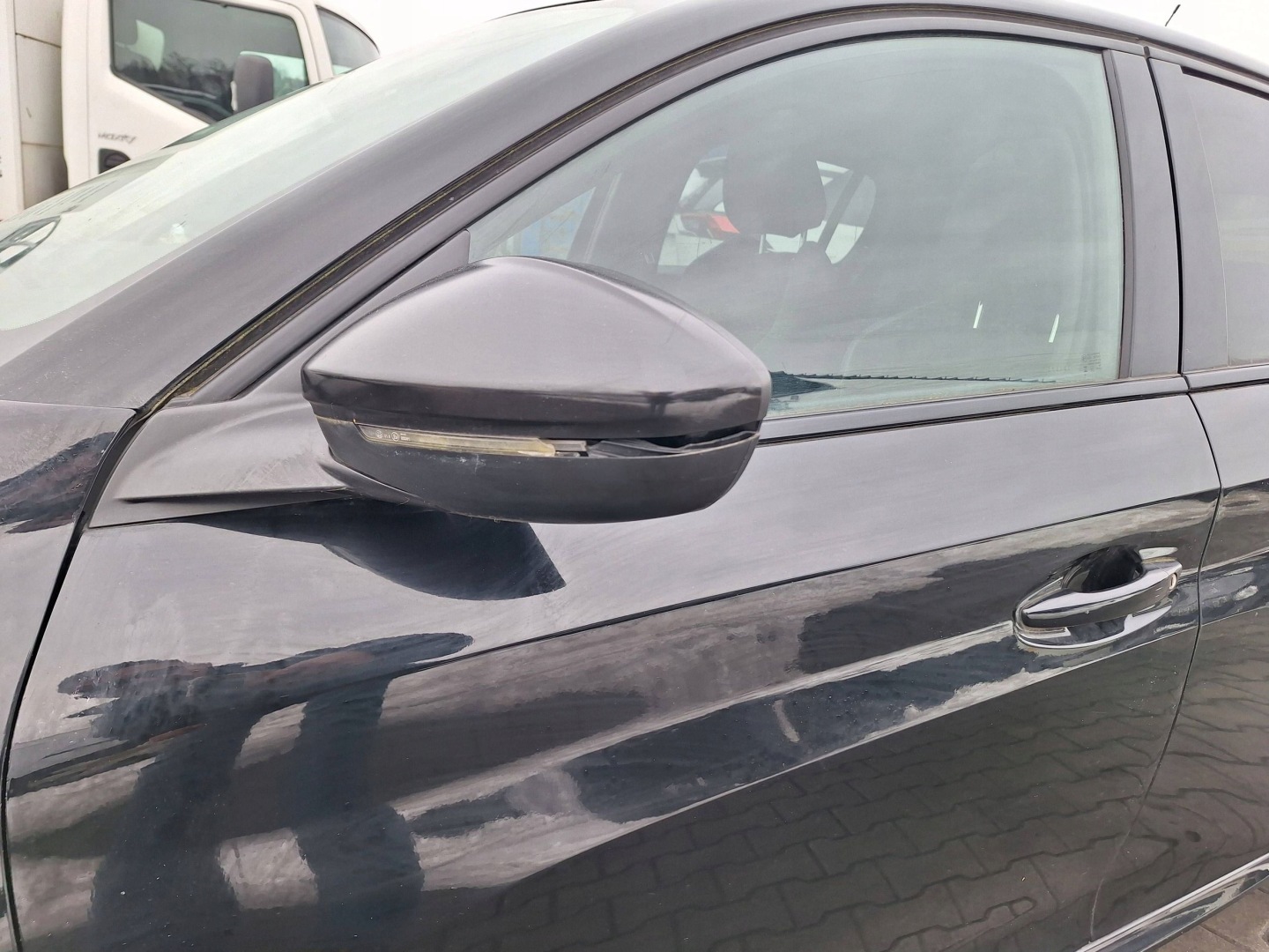 PEUGEOT e208 208 II 2 19- black, left mirror BLIS MARTWE POLE KTVD .-PIN
