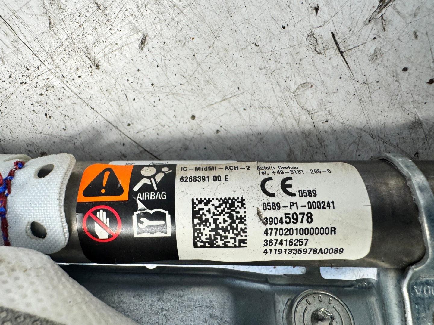 OPEL CORSA E dachvorhang airbag luft rechts 39045978