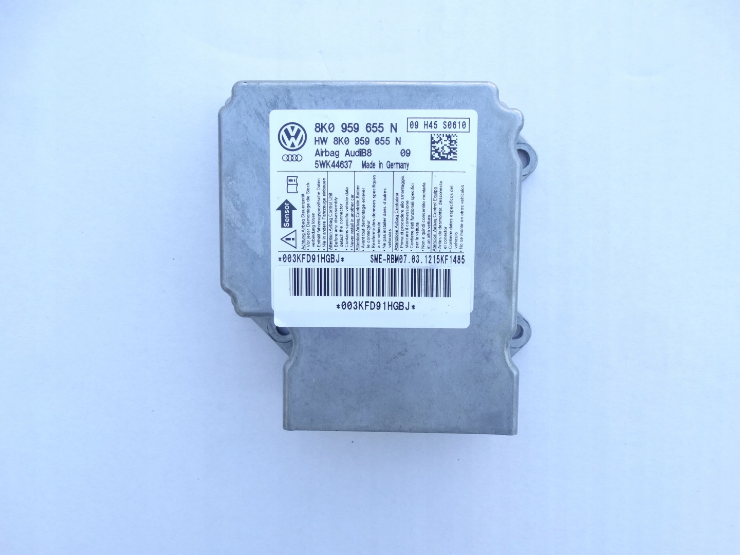 modulo Centralina SENSOR airbag airbag AUDI A4 B8 A5 8T LIFT 8K0959655N