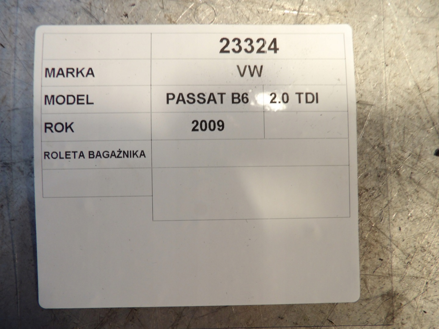 VW passat B6 kombi blinds boot black