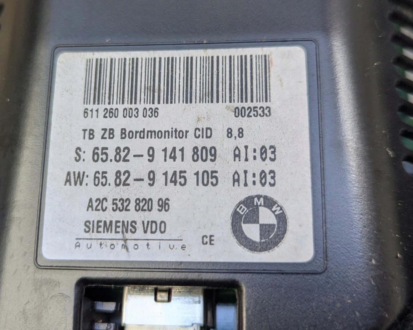 Radio samochodowe BMW 5 E60/E61 facelift E60 2007 9159022