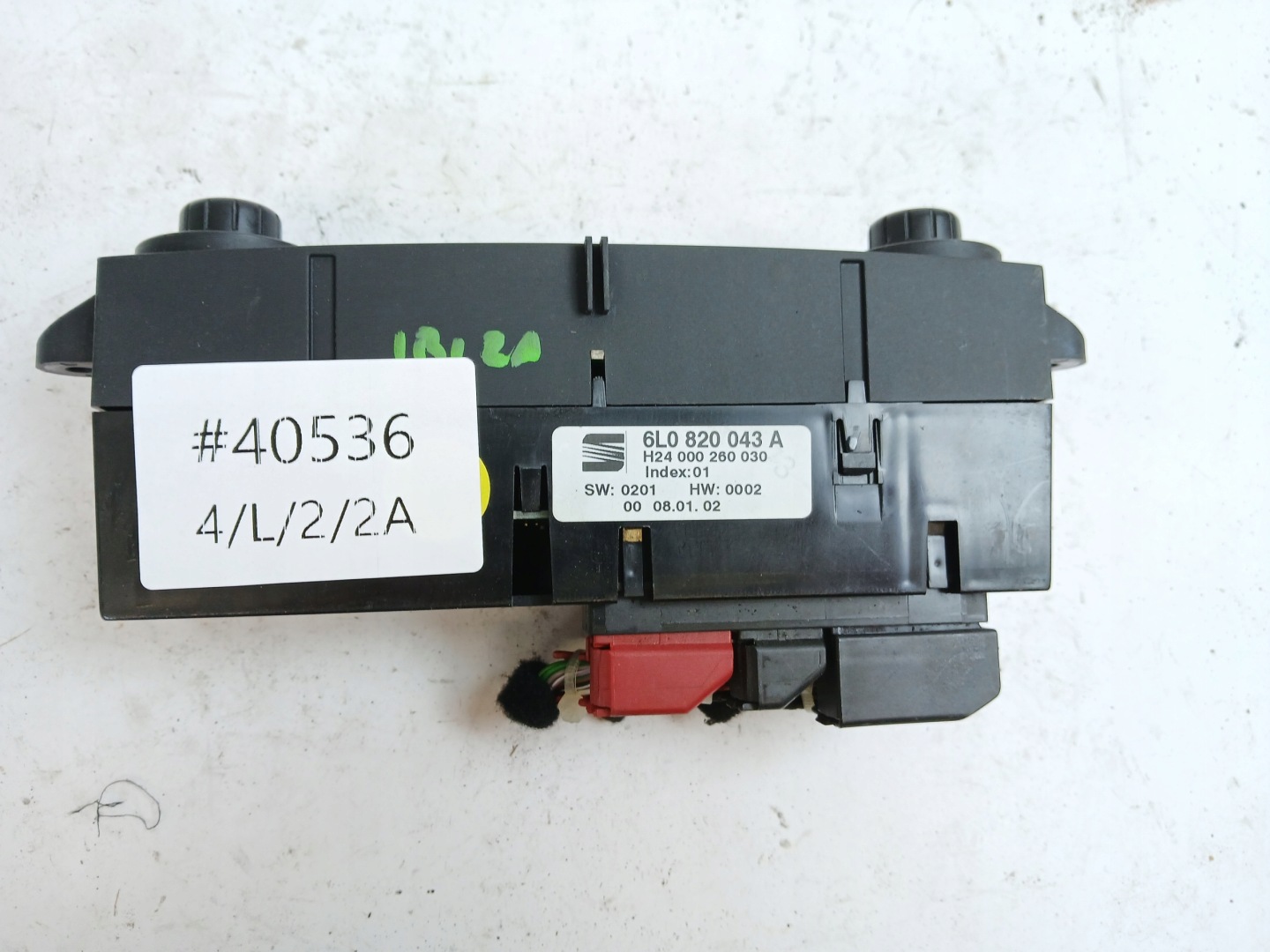 SEAT CORDOBA II IBIZA III ovládací panel klimatizácie klími 6L0820043A