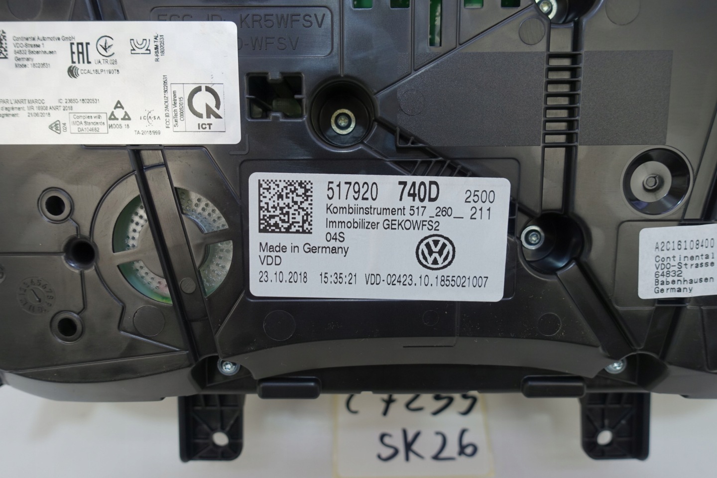 dials dials VW SPORTSVAN 517 35952KM 517920740D