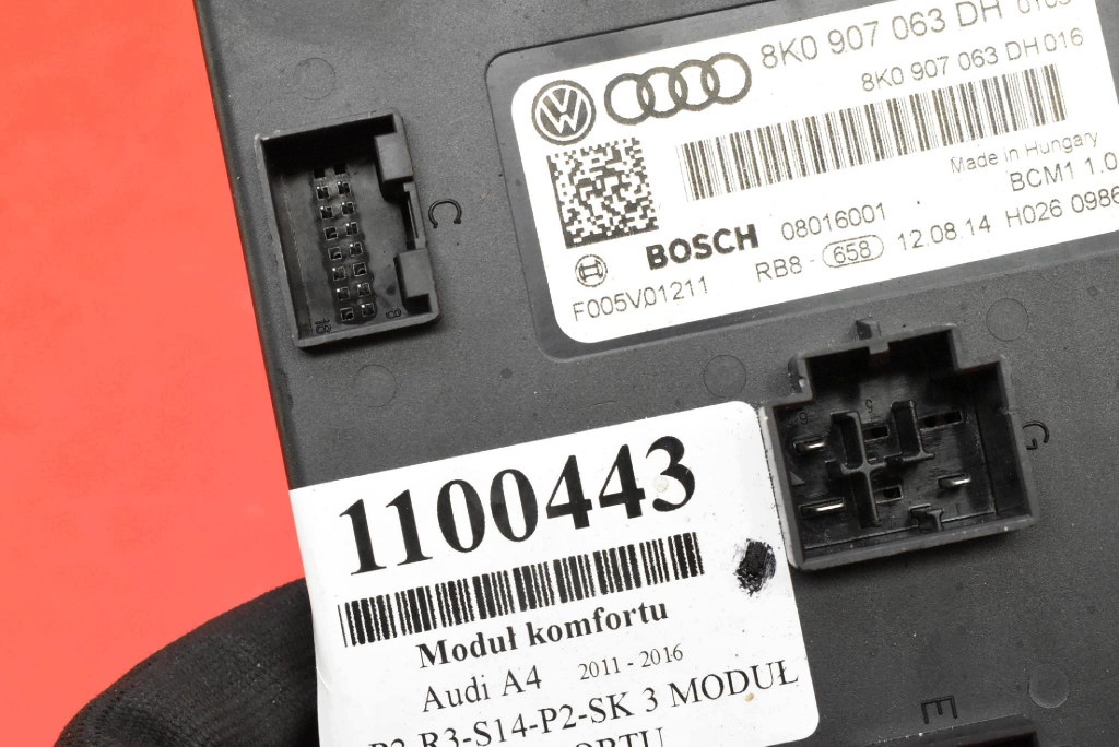 Unité commande confort 8K0907063DH AUDI A4 B8 2.0 TDI 190 KM LIFT 11-16