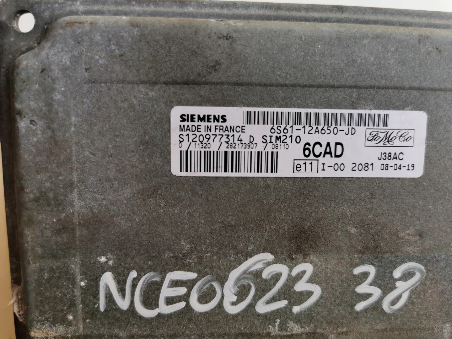 FORD ECU Ordinateur 6S61-12A650-JD S120977314 D SIM2