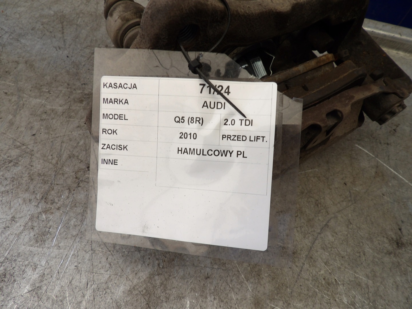AUDI Q5 8R 2010r caliper brake left front TRW 8705/A