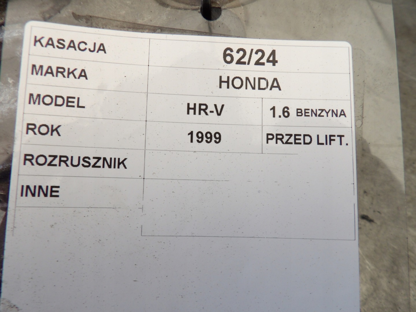 Honda HR-V a startér SM442252B SM44225 MITSUBA