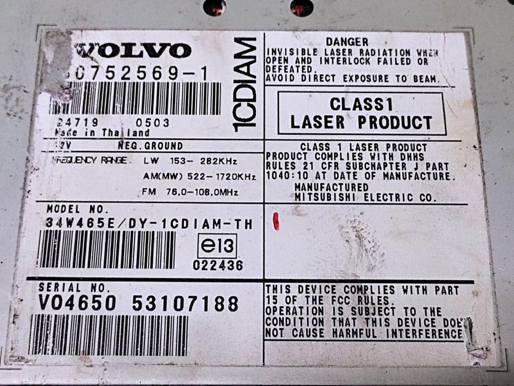 VOLVO V50 RADIO 307525691