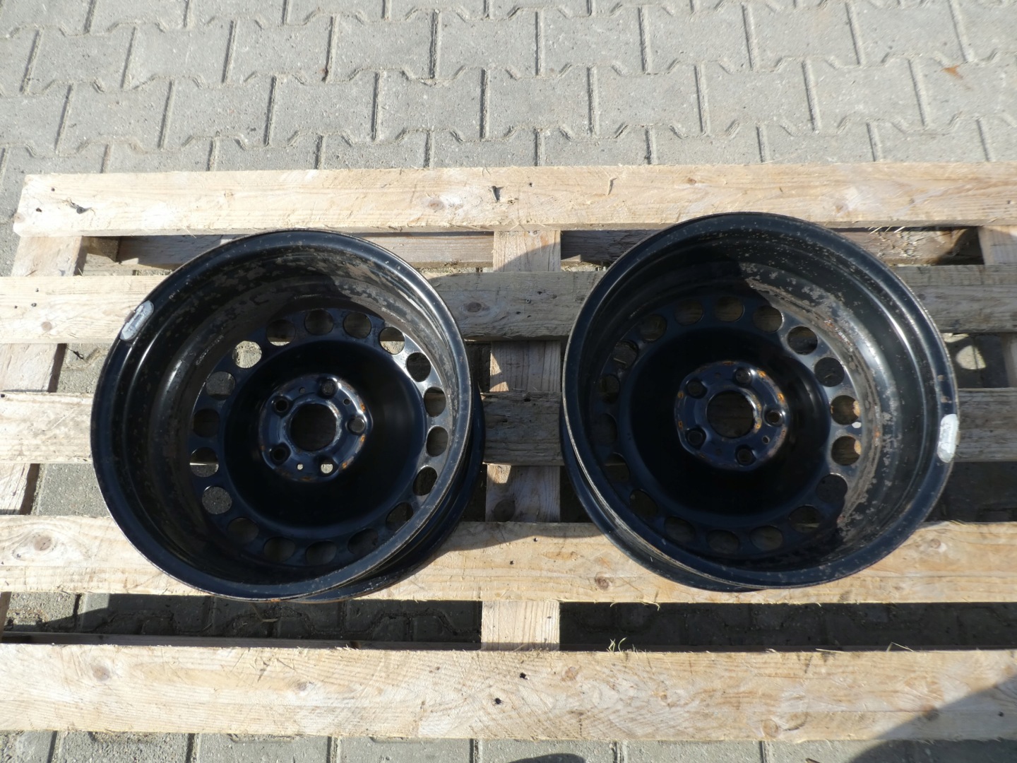 2X CERCHI FERRO VW 5X112 16 7N0601027A