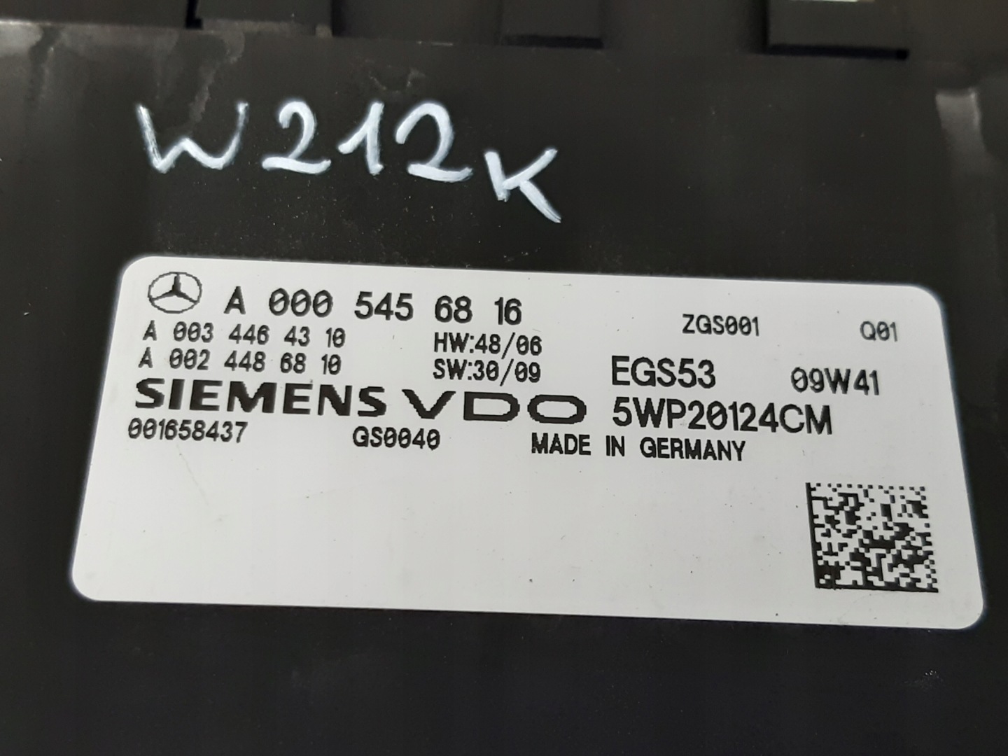 Serownik gearboxes 0005456816 Mercedes W212