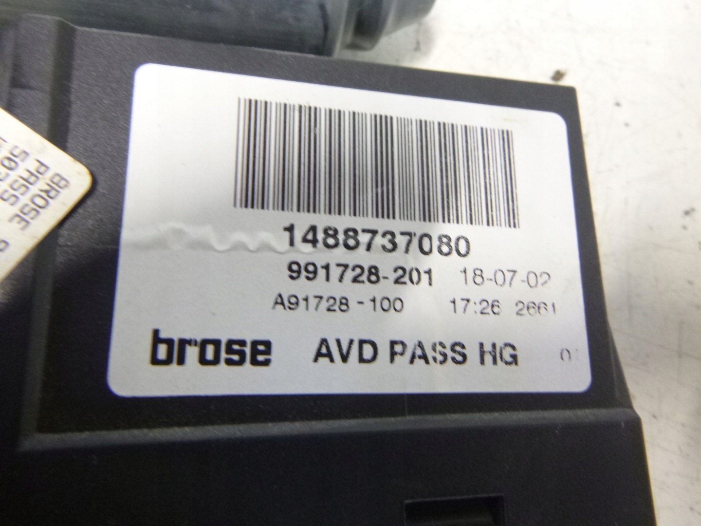 MÉCANISME VITRE AVANT DROITE CITROEN C8 2001R.