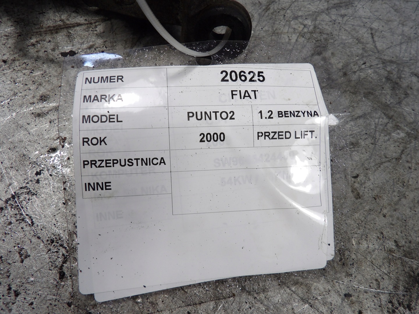 Fiat Punto II Valvola a farfalla 1,2B