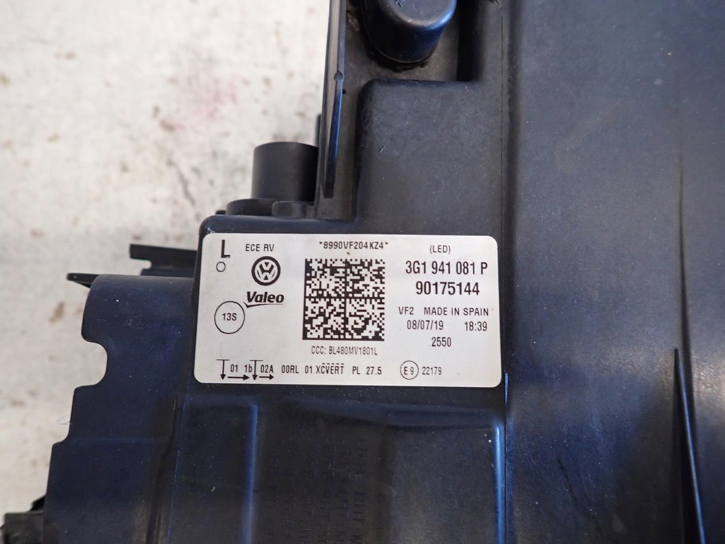 light front front left VW PASSAT B8 LIFT 2019- FULL LED 3G1941081P