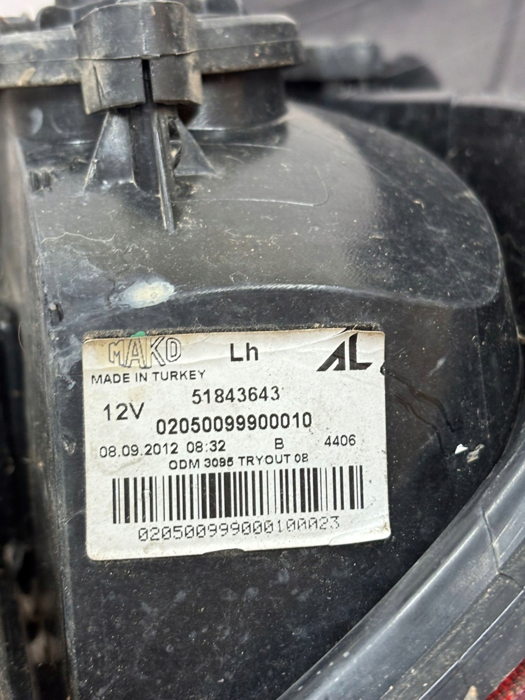 light rear part rear left FIAT PANDA III 3