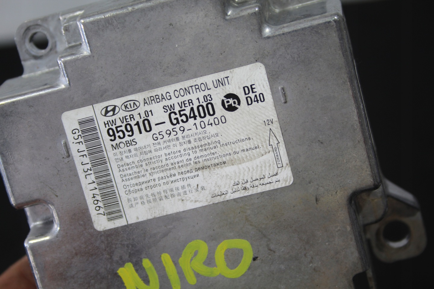 MODULO SENSOR AIRBAG KIA NIRO 1 E LIFT 95910-G5400