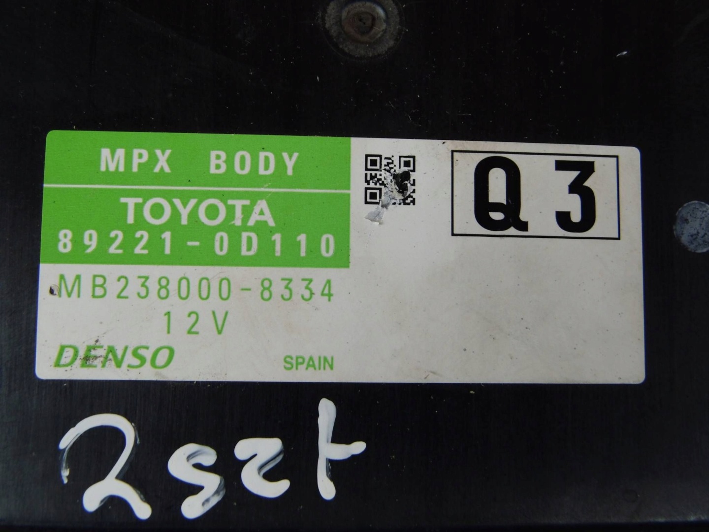 Toyota Yaris III module computer control unit komfortu MPX BODY 89221-0D110