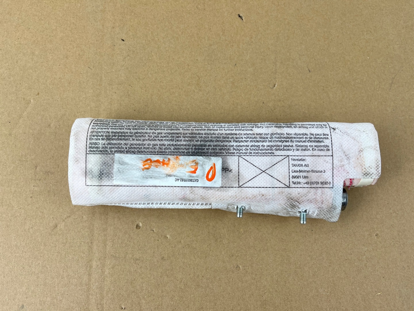 seat airbag airbag right JAGUAR E-PACE X540 GX73611D32-AC