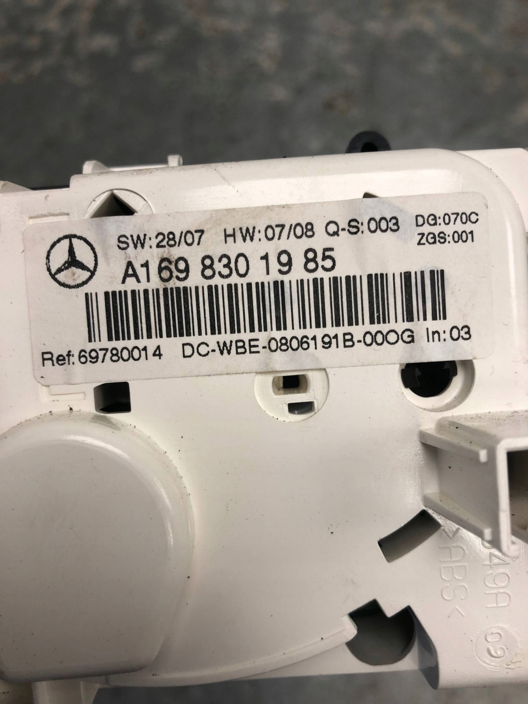 Unite commande clima MERCEDES W169 LIFT A1698301985