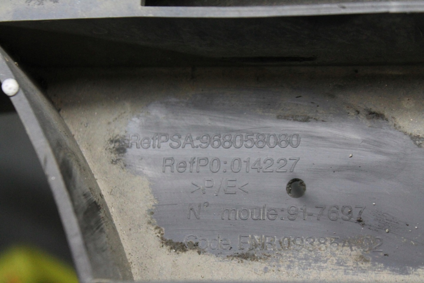 sider pillar of a bumper front 968058080 PARTNER II BERLINGO II 08-12