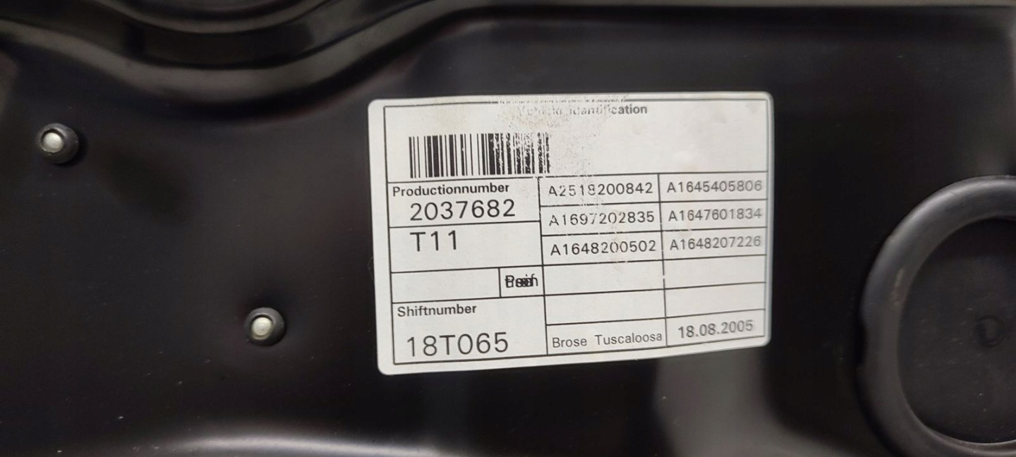 window regulator right front mechanism Mercedes W164