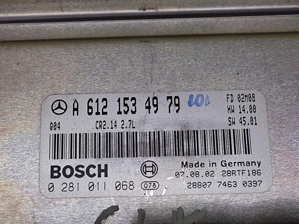 MERCEDES CLK unité de commande électronique uce moteur 0281011068