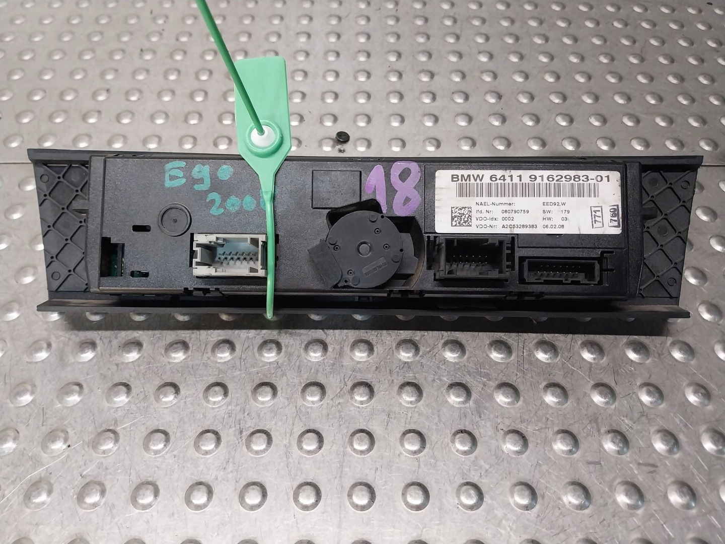 PANEL Bouches buses Climatisateur air conditionné 9162983 BMW E81 E82 E84 E87 E88 E90 E91 E92 E93