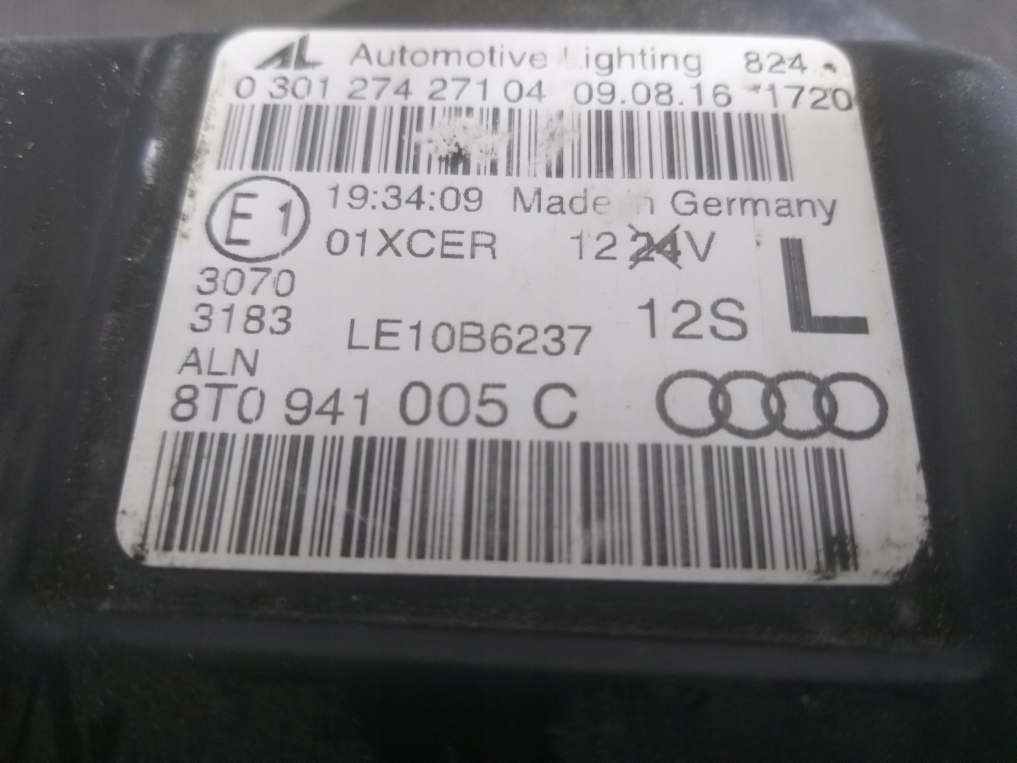 LIGHT FRONT LEFT AUDI A5 XENON LED LIFT 12- 8T0941005C
