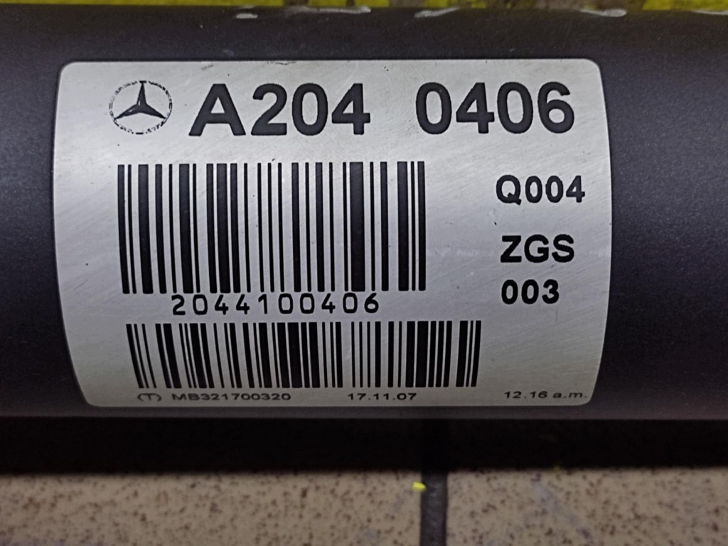 MERCEDES W204 2.2 CDI kardan A2040406
