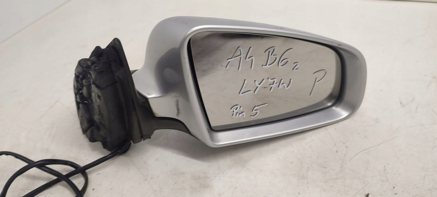 mirror right 5pin Audi A4 B6 sedan LY7W