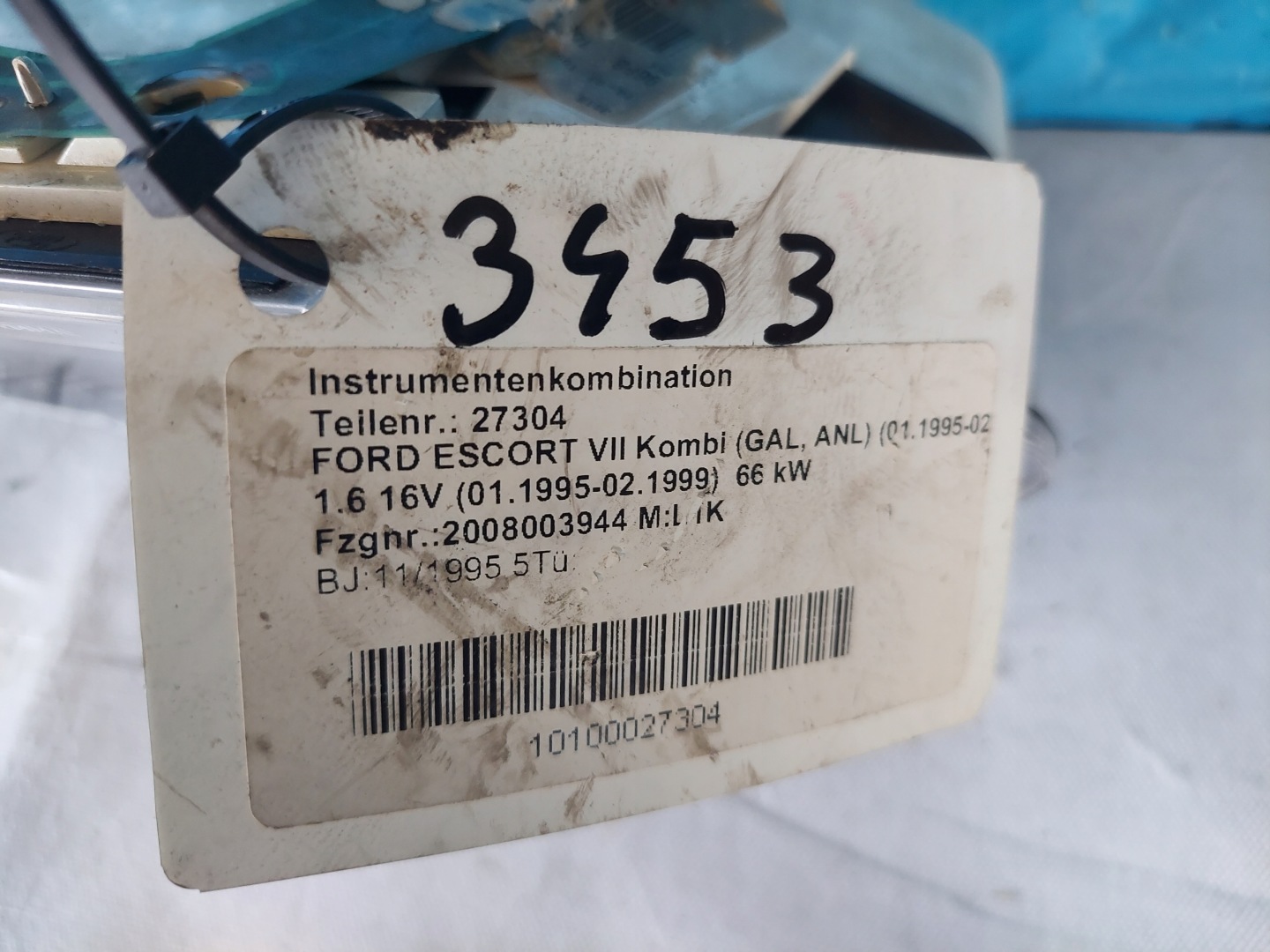 dials clock FORD ESCORT 1.6 16V 96FB10849EA