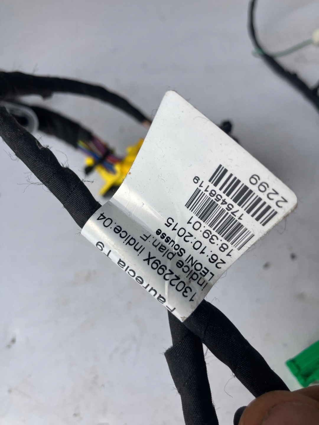 cablaggio cablaggio Spina sedile sinistra Anteriore 308 T9 GRZANE