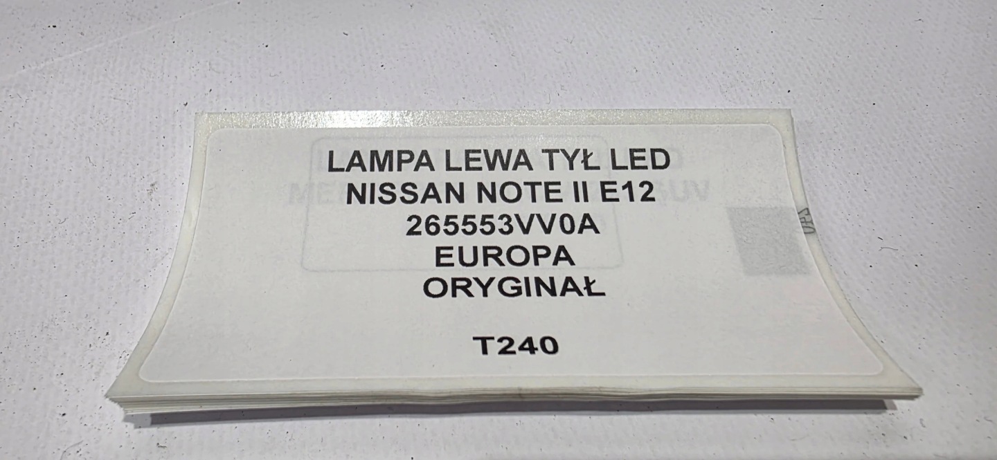 light left rear part LED NISSAN NOTE II E12 original EUROPA 265553VV0A