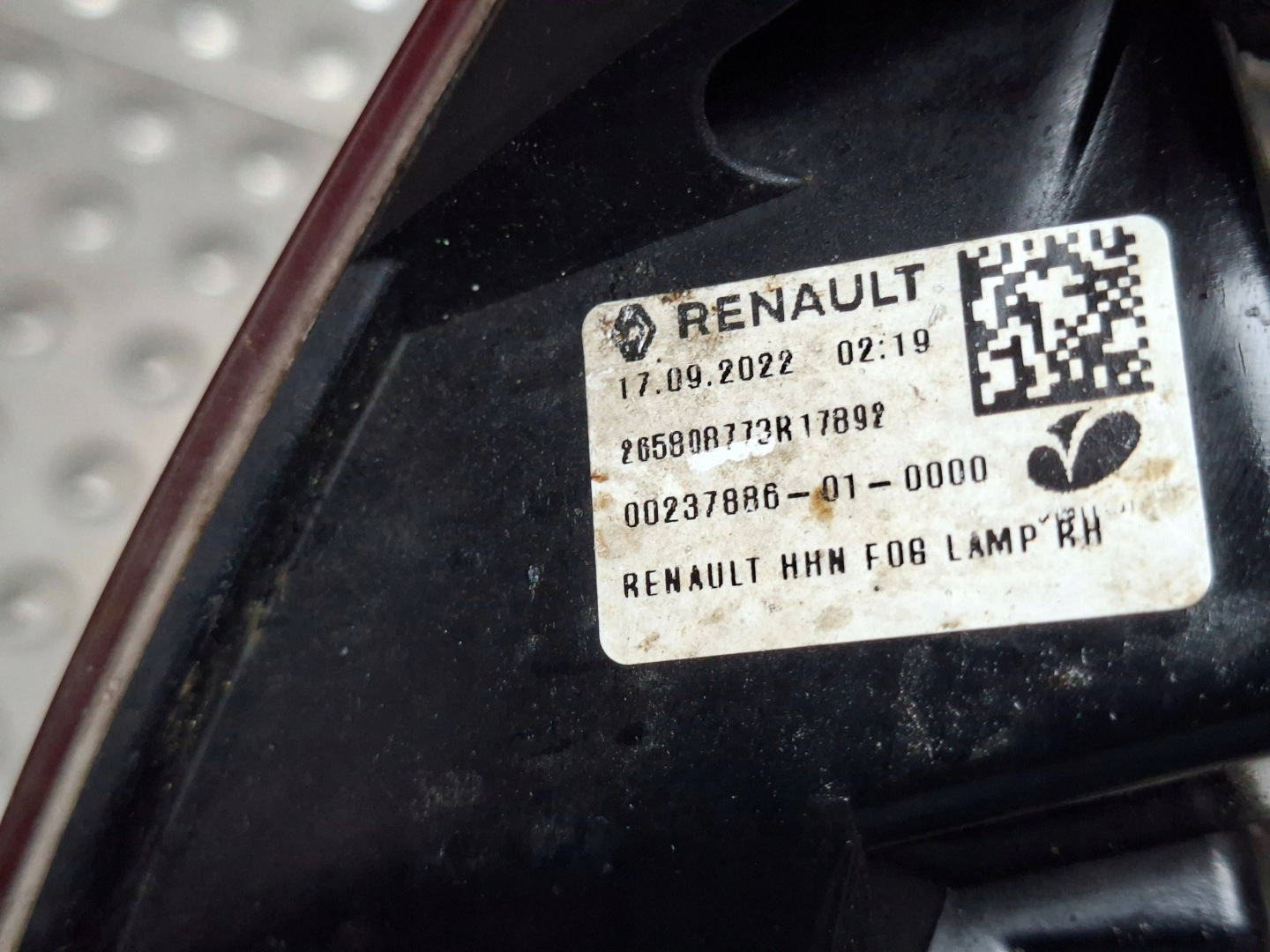 light right rear part 265808773R RENAULT AUSTRAL 2022