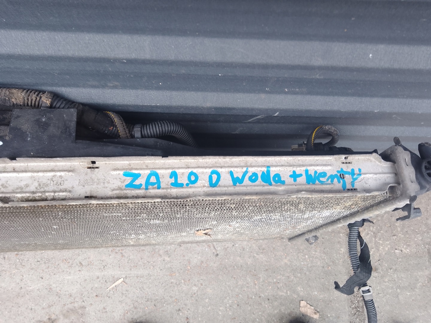 water cooler z wentylatorem Opel Zafira A 2.0